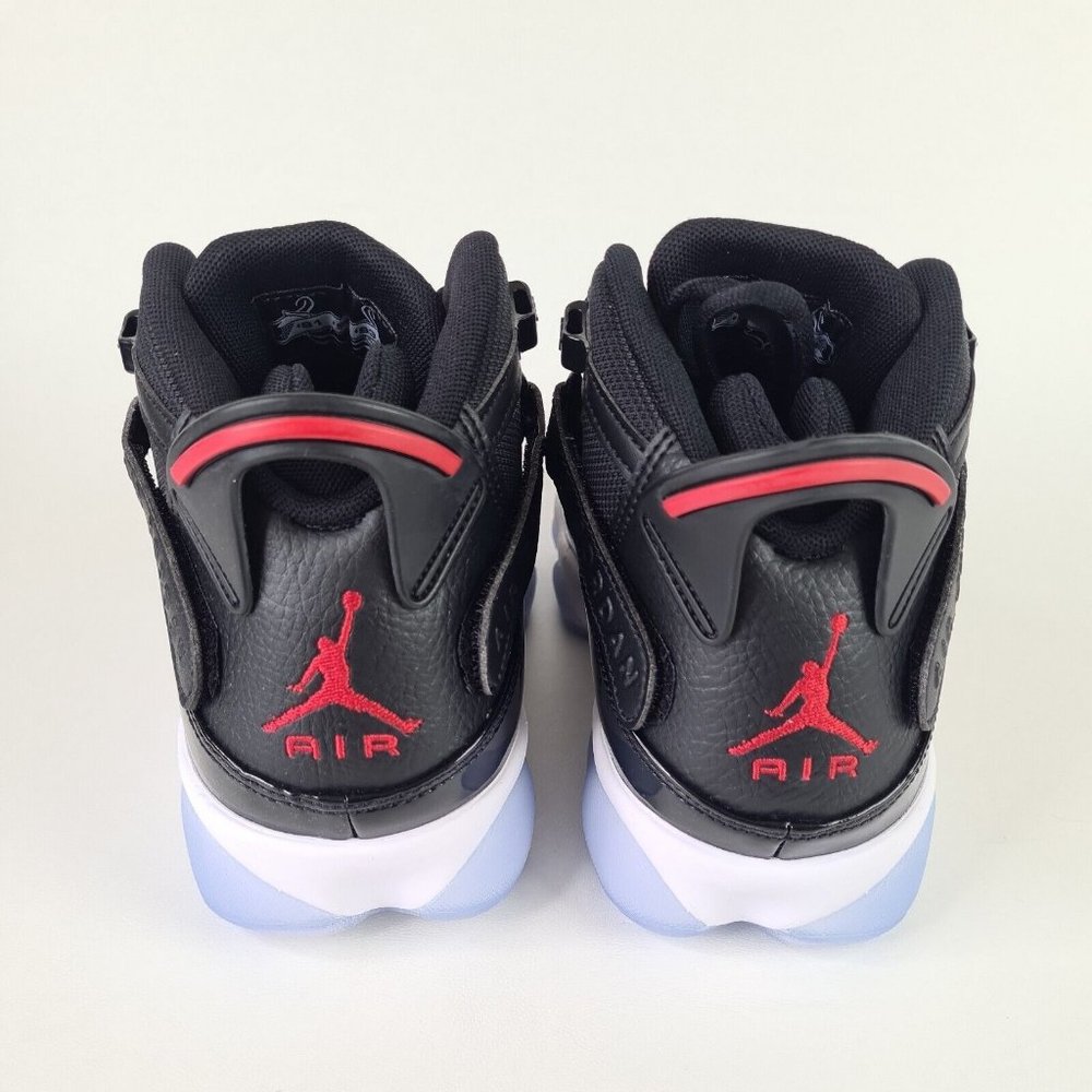 Nike Air Jordan 6 Rings Black Red White Bulls Mens Basketball Shoes - Picture 7 of 12